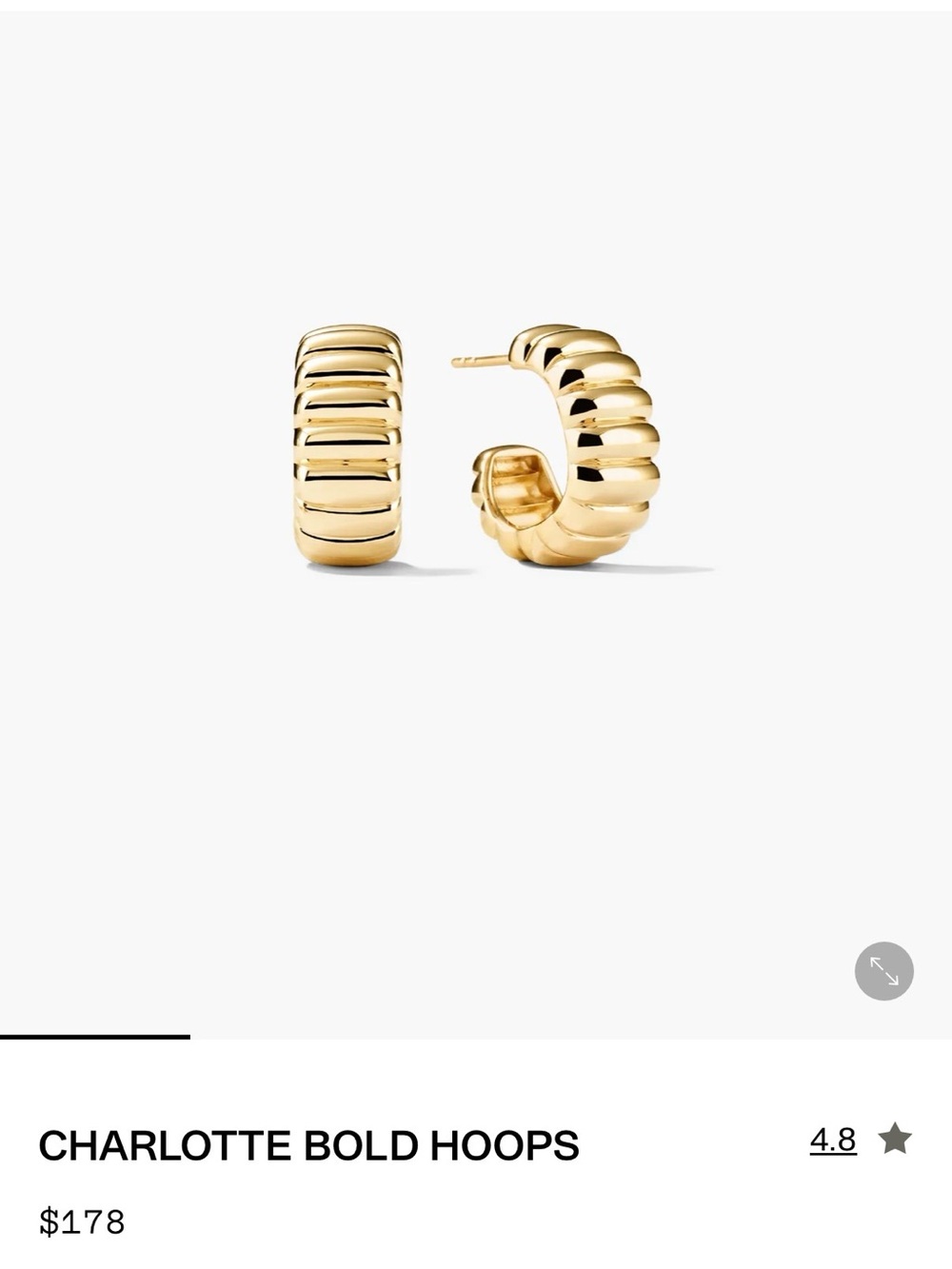 MEJURI Charlotte Bold Gold Hoop Earrings